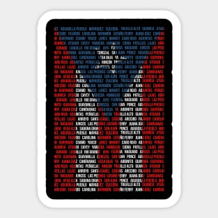 Puerto Rico Cities Flag Locations Puerto Rican Pride Sticker